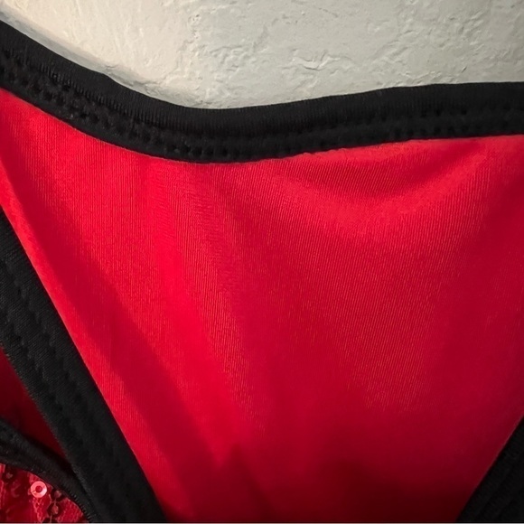 Revolution Dancewear "Lose Yourself to Dance" costume red & black sequins, MC. - Picture 11 of 16